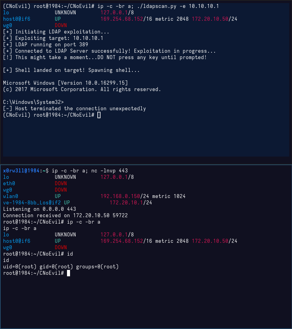 Screenshot showing how running unverifiable scripts as root can give attackers complete control over a system